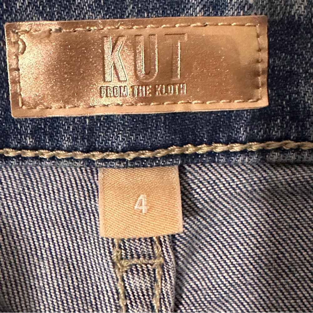 Kut from the Kloth Women’s Naomi High Rise Fab Ab Crop Straight Leg jeans size 4 - Picture 3 of 5
